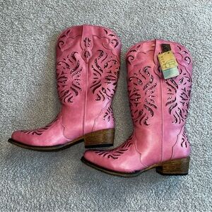 Roper Pink Heeled Boots